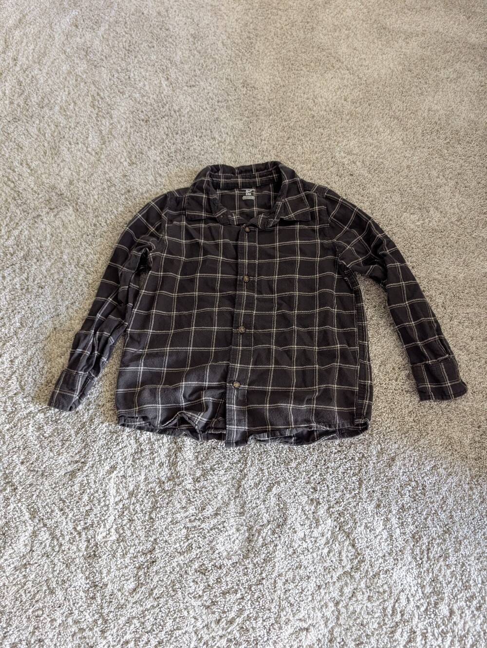Oshkosh B'gosh Kids Long-Sleeve Black Plaid Button-Up Shirt - Size 8